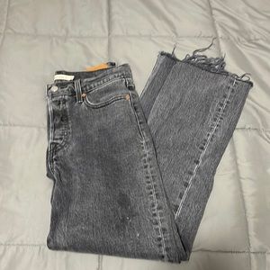 Levi’s dark grey jeans